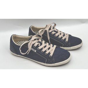 Taos Women Star Low Top Sneakers Size 8.5 Blue Wash Canvas Comfort Arch Support